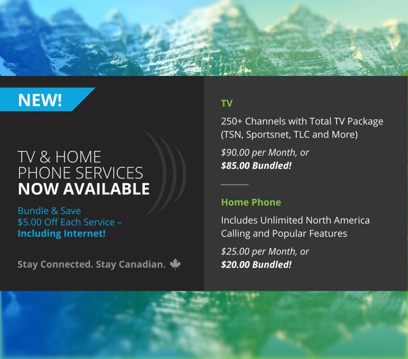 Sign up today and save with bundled discounts on TV & Home Phone